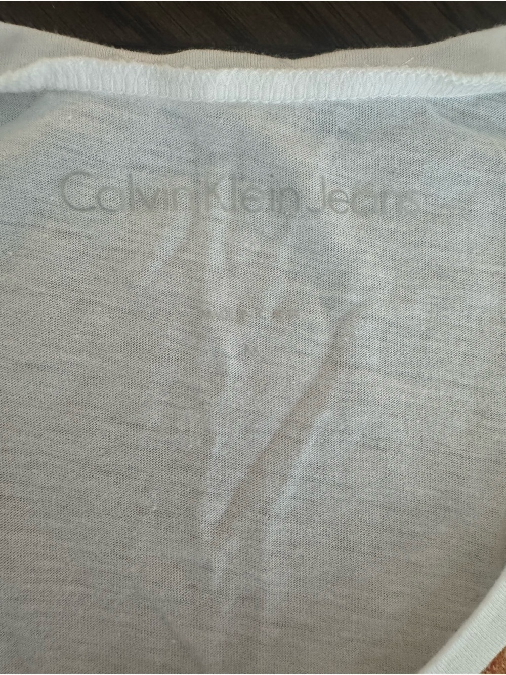 Calvin Klein Jeans White Floral Graphic Tee – Women’s Medium - Picture 4 of 5